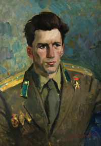 马克西莫夫 1969年作 《苏联英雄布别宁》（列宁勋章-金星奖章）