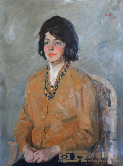 伊万·斯杰潘诺夫 1961年作 女性肖像 90×70cm