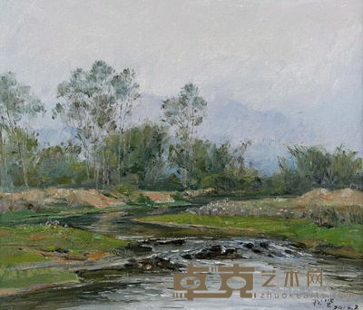 丁松坚 2014年作 早春 50×60cm