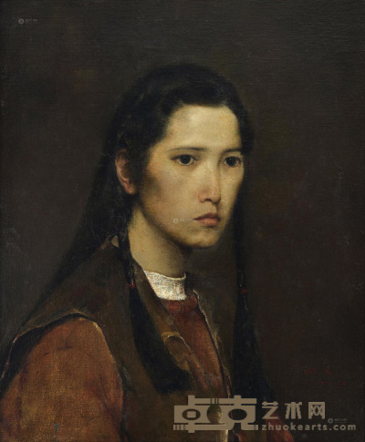 郭润文 1996年作 肖像 60×50cm