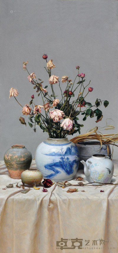 周泉 2010年作 留香 130×60cm