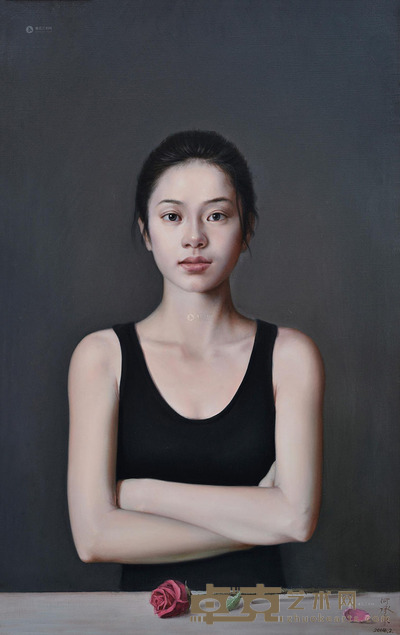 何承东 2014年作 玫瑰 80×50cm