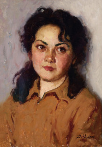 靳尚谊 1978年作 女青年肖像