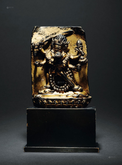 14世纪 铜鎏金双身威罗瓦金刚