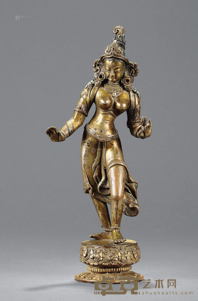 19世纪 铜鎏金湿婆 高12cm