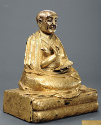 16-17世纪 铜鎏金班智达像