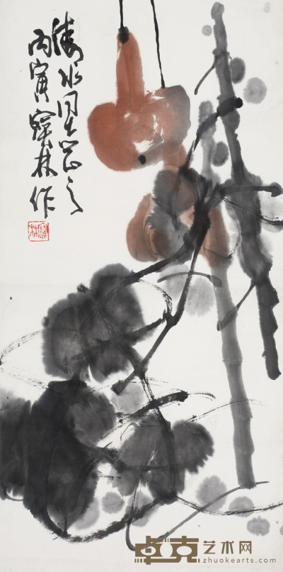 姜宝林  葫芦 68×34cm  约2.1平尺