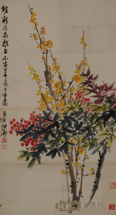 张民权 花卉 38×70约2.4平尺