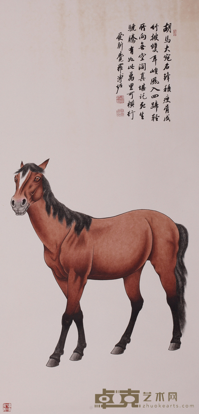 溥佐 马 132×65cm