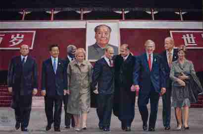 陶冬冬 2004年作 世界领袖与毛泽东