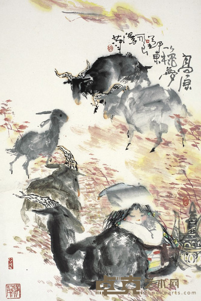 吴永良 高原秋梦图 69×45cm