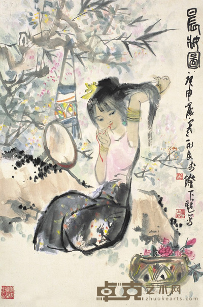 吴永良 妍花在镜 46×70cm