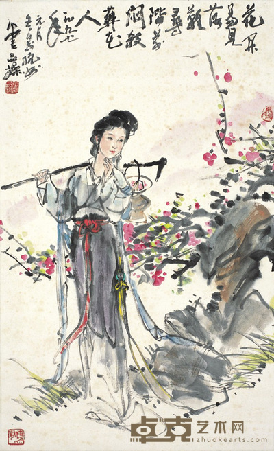 张品操 黛玉葬花 81×50cm