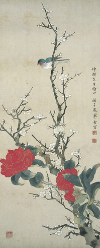 陈之佛  梅花单雀