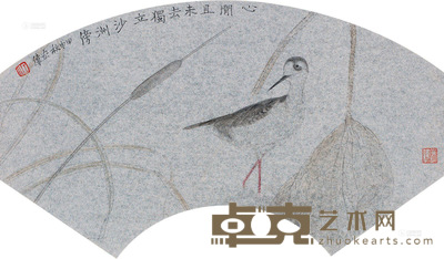 江宏伟 2004年作 白鹭鹚 镜心 19×42cm