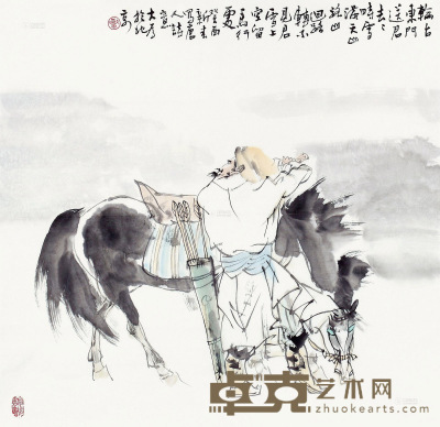 刘大为 1993年作 唐人诗意图 镜心 68×68cm