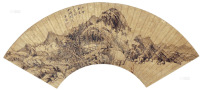 王鉴 1642年作 山水扇面 轴