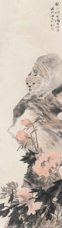 任伯年 （款） 1893年作 猫 轴