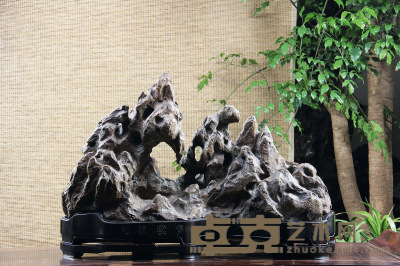 《瀛海》彩灵璧供石 长73cm