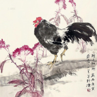 刘文生 庚寅（2010年）作 冠上加冠 立轴