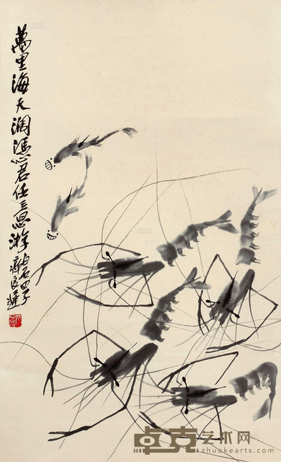 齐良迟 万里海天阔 立轴 66×40cm