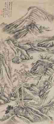 翁嵩年 1711年作 拟燕文贵夏日山居 镜片