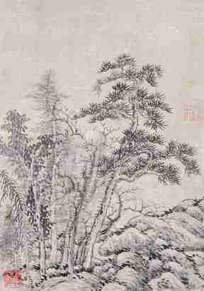 吴历 山水 立轴