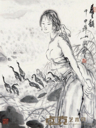 吴山明 春之韵 软片 68×52cm