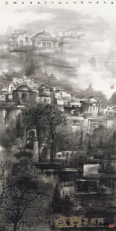 田希军 山水 软片 138×70cm