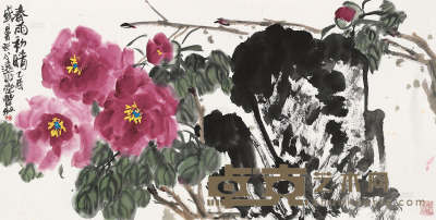 林丰俗 乙酉（2005）年作 春雨初晴 镜片 69×138cm