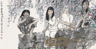 郭全忠 己卯（1999）年作 夏萌 镜片 70×137cm
