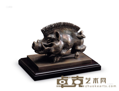 黄永玉 2007年作 猪 23×15×17cm