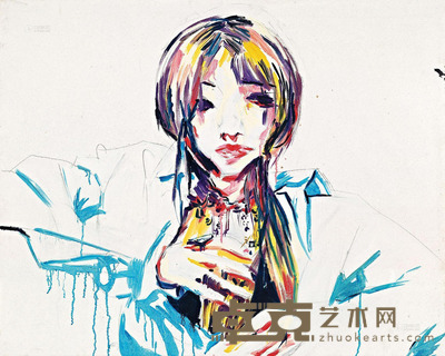 郑琦 2011年作 品蓝色衬衫 80×100cm