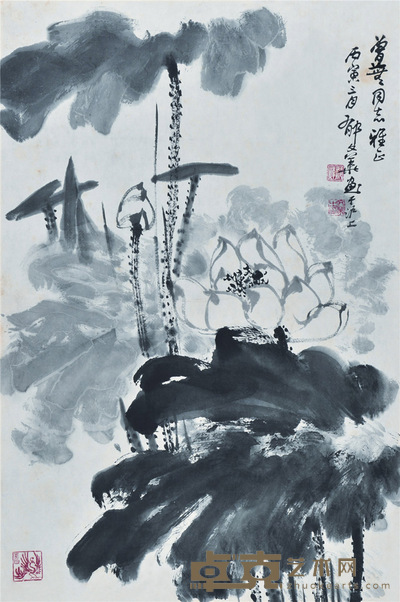 郁文华 荷花 67×45cm 约: 2.7平尺