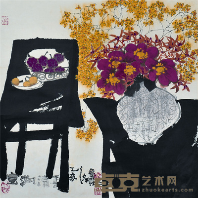魏金修 香清满室 66×66cm 约: 3.9平尺