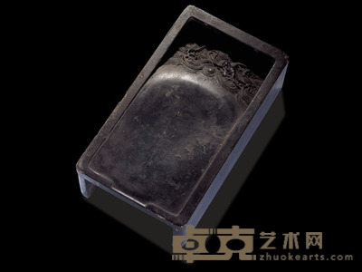 大漆嵌银丝云龙纹太史砚 长:38cm 宽:21cm 高:11cm