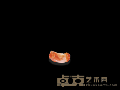 玛瑙雕金玉满堂水盂 长:5cm