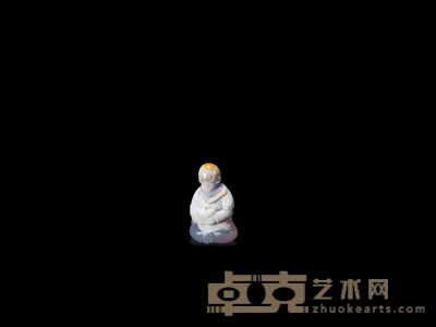 玛瑙雕灵猴献宝摆件 高:4.8cm