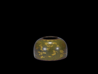 茶叶末釉描金云蝠纹水盂