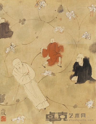 马骏 人物 镜片 50×39cm