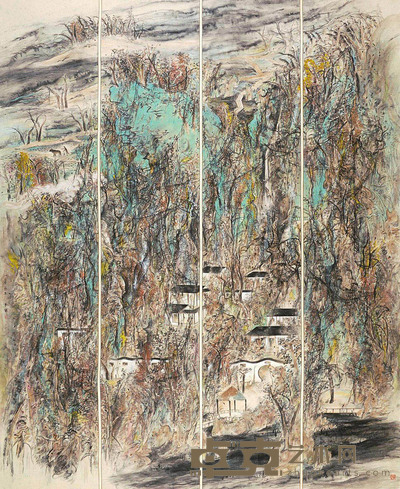 崔见 一方水土 镜片 227×45cm×4