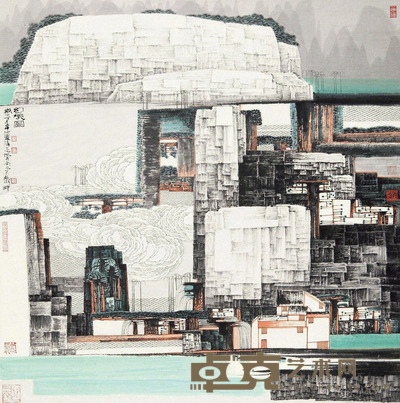薛亮 幻境图 67×67cm