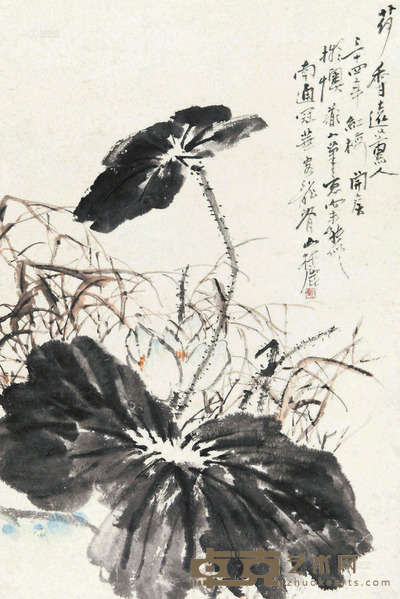 冠华 荷香远熏人 78×51cm