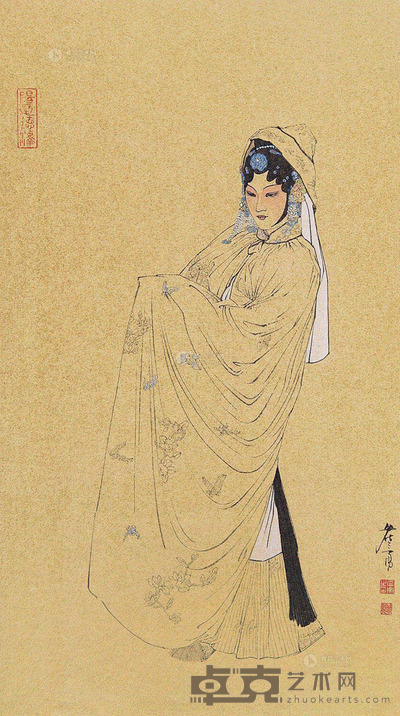 詹勇 人物 48×27cm