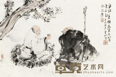 吴韦伽 禅机图 46×70cm