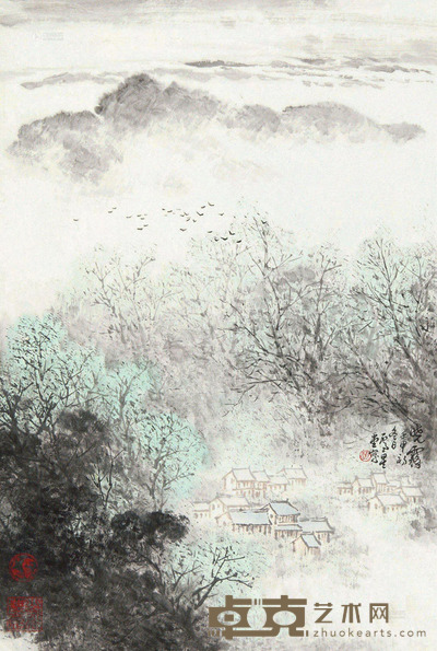 卢星堂 晓雾 69×46cm