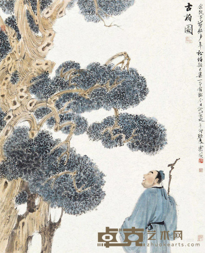 徐乐乐 古柏图 67×70cm