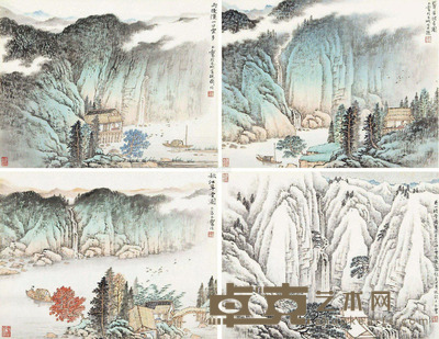 宋玉麟 春夏秋冬 (四帧) 31×41cm×4