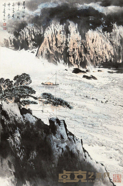 徐子鹤 李白诗意图 68×45cm