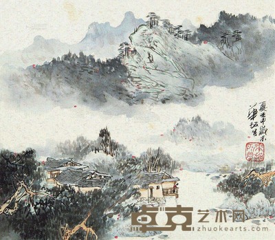 华拓 山居图 24×27cm